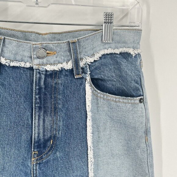 Carmar Straight Leg High Rise Jeans Two Tone Distressed Sz 25 - Picture 3 of 7